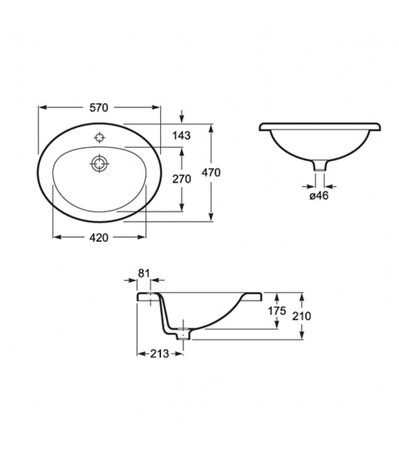 MEDICLINICS LAVAMANOS ERGONÓMICO  B40CMS06-285