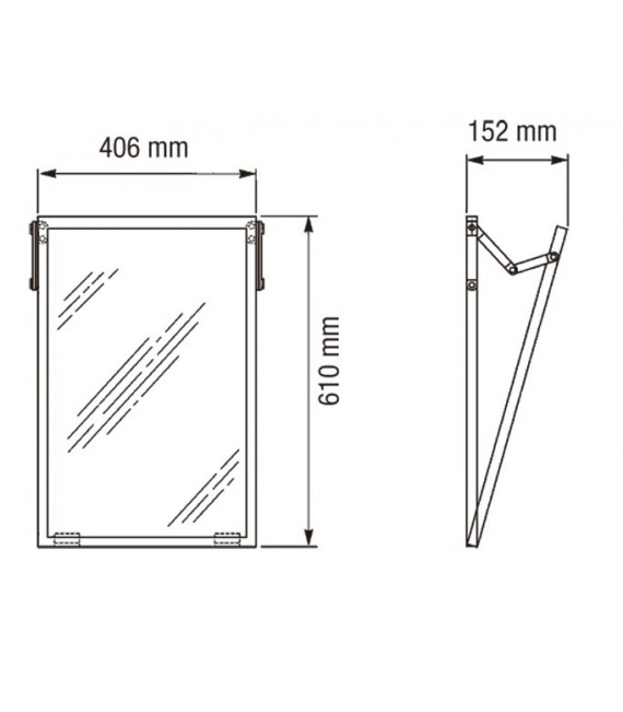 MEDICLINICS ESPEJO BASCULANTE 610X406 MM 78216x24