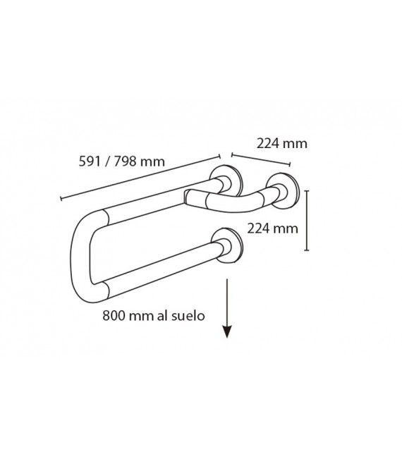 PRESTOBAR 140 Barra Mural Nylon Blanco