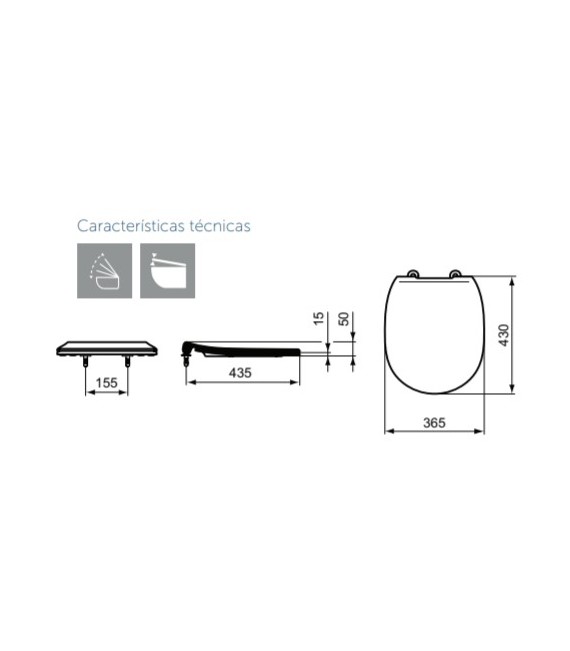 IDEAL STANDARD E772301 CONNECT Asiento Inodoro