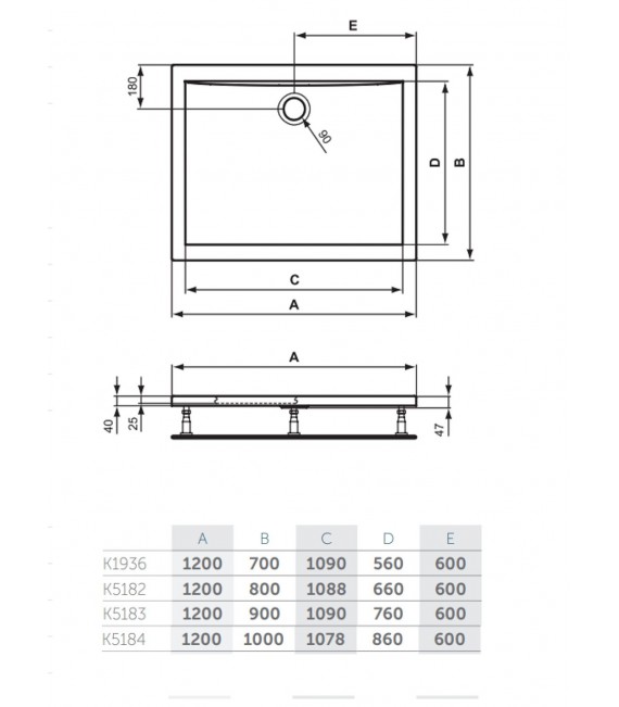 IDEAL STANDARD Plato Ducha Ultraflat Acrílico Rectangular 120 Cms