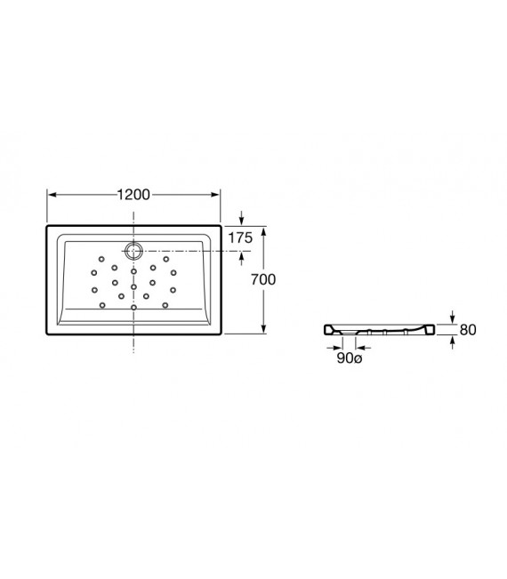 MALTA Plato Ducha Porcelana