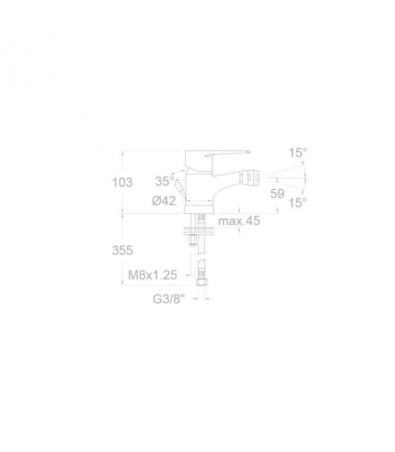 TITANIUM Monomando Bidé 1803