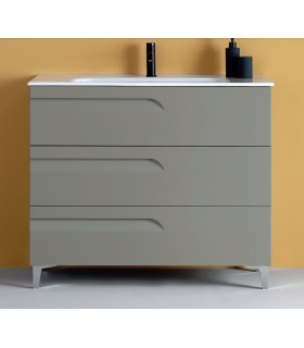 ROYO Mueble+Lavabo VITALE 3 Cajones F-39 cms Fumé Mate
