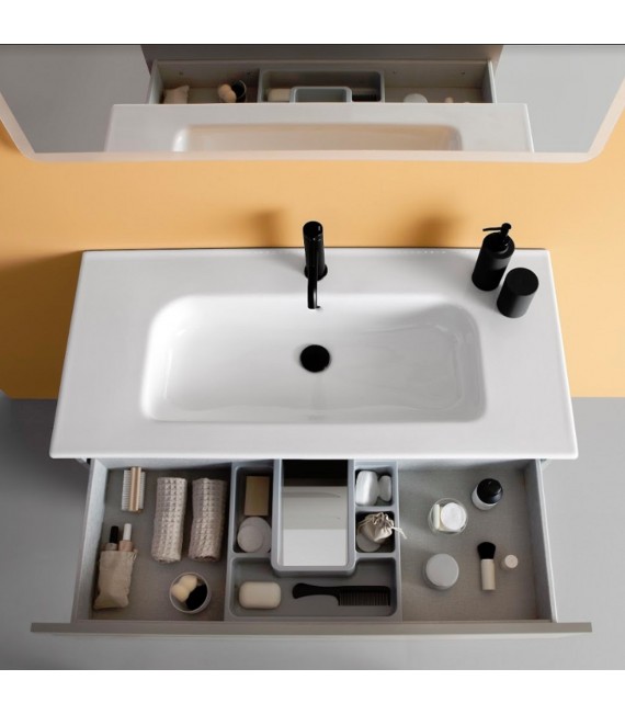 ROYO Mueble+Lavabo VITALE 3 Cajones F-39 Blanco Brillo