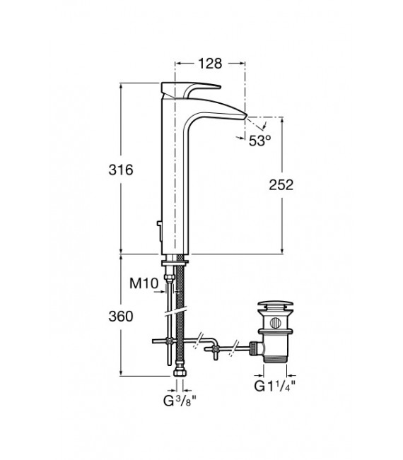THESIS Monomando Lavabo Alto