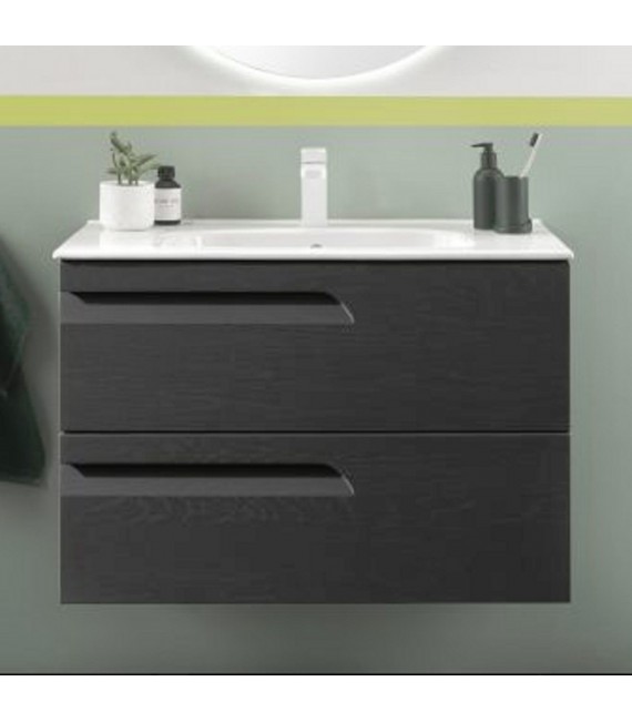 ROYO Mueble+Lavabo VITALE Con 2 cajones F-46 cms Gris Nature