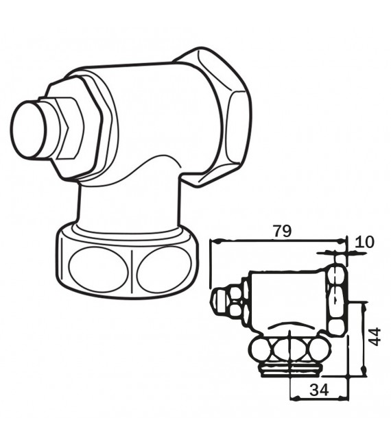 PRESTO 42010 Llave De Paso Escuadra