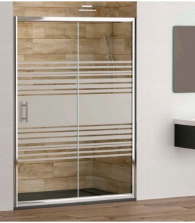 BECRISA CLIO Frontal Ducha 1 Fijo+1 Corredera Decorada