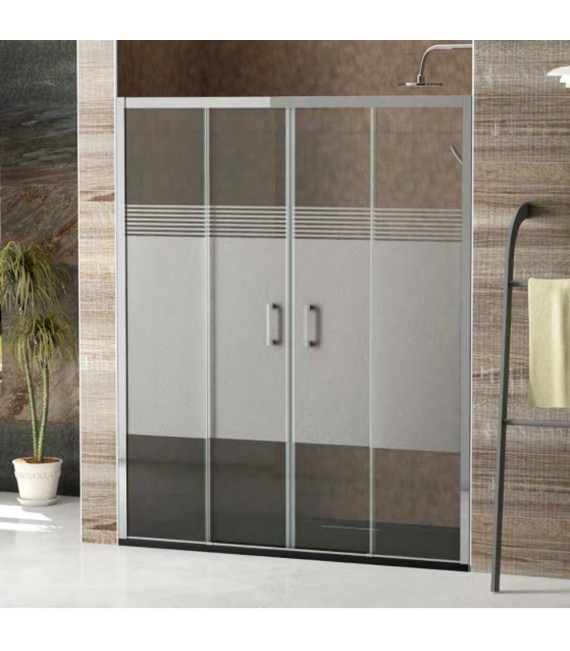 BECRISA SYDNEY Frontal Ducha 2 Fijos+2 Correderas Decorada