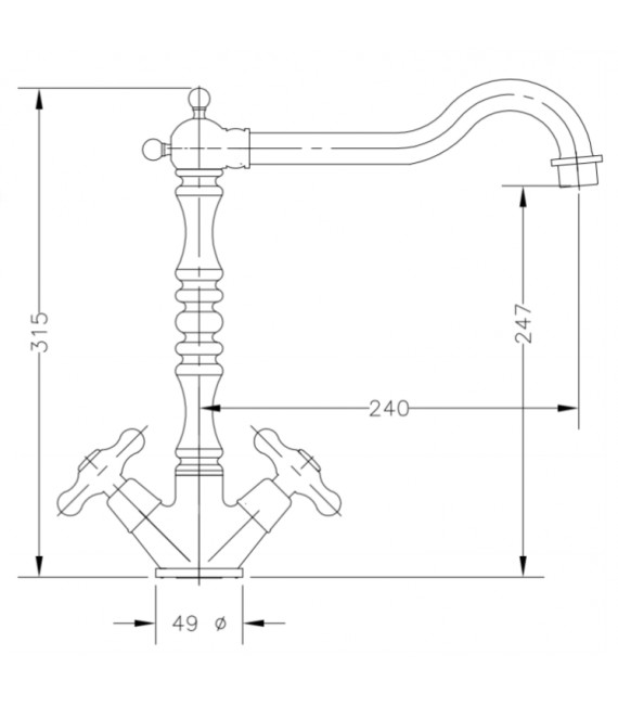 GENEBRE NEW REGENT Grifo Fregadero