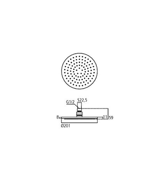 IDEAL STANDARD B9442AA Idealrain M1 Ducha Fija, 20 Cm Diámetro
