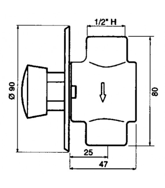 PRESTO 27 Grifo Temporizado Urinario Pulsación Normal Embellecedor Embutido