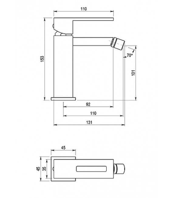 GALINDO 5246000 NITRO Grifo Bidet Con Desagüe