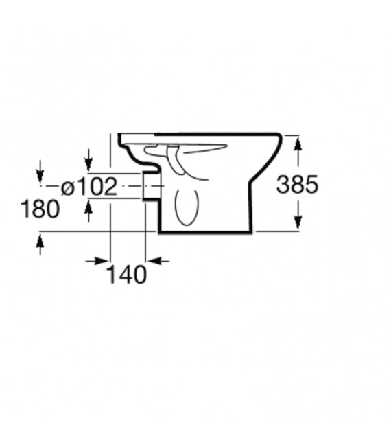 ROCA A342395000 VICTORIA Taza Salida Pared