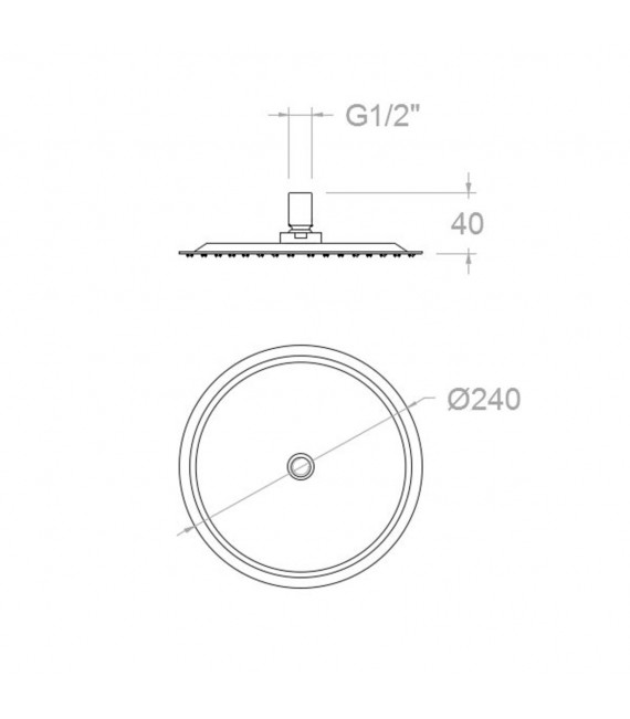 RAMON SOLER RP240 Rociador 240 Redondo sin Brazo