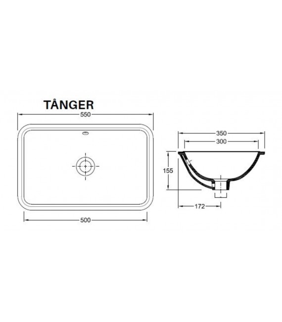 VALADARES 18777002 TANGER Lavabo Bajo Encimera