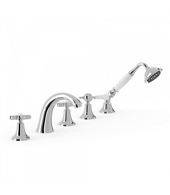 TRES-CLASIC 24214602 Grifo Batería Bañera De Repisa Cromo