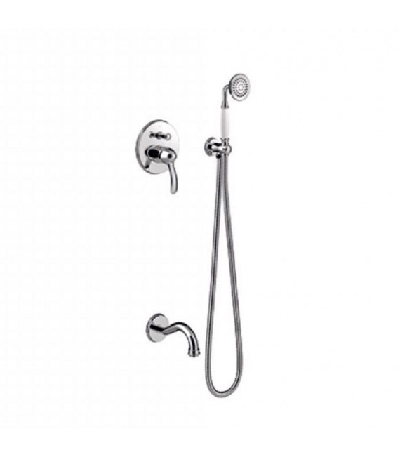 TRES-CLASIC 24218005 Grifo Kit De Baño-Ducha Empotrado Cromo