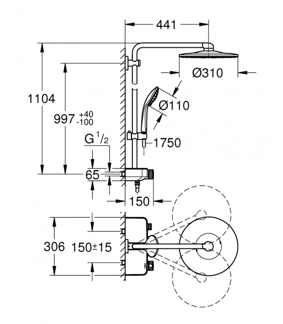 GROHE 26 507 000 Euphoria SmartControl System 310 Redondo