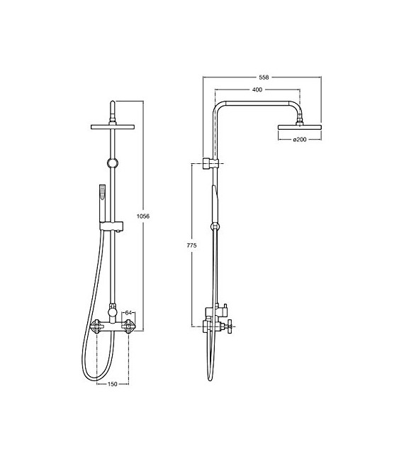 ROCA A5A9043C00 LOFT Columna de ducha