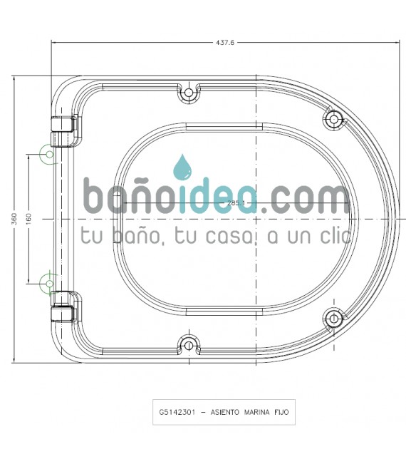 GALA G5142301 MARINA Asiento WC Blanco (Posterior al 2.007)