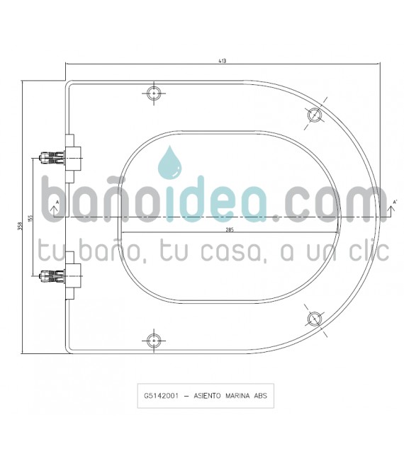 GALA G5142001 MARINA Asiento WC Blanco (Anterior al 2.007)