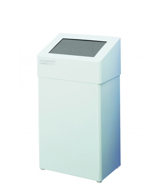 MEDICLINICS PP0050 Papelera con tapa auto-retorno Blanco