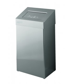 MEDICLINICS PP0050CS Papelera con tapa auto-retorno acero mate