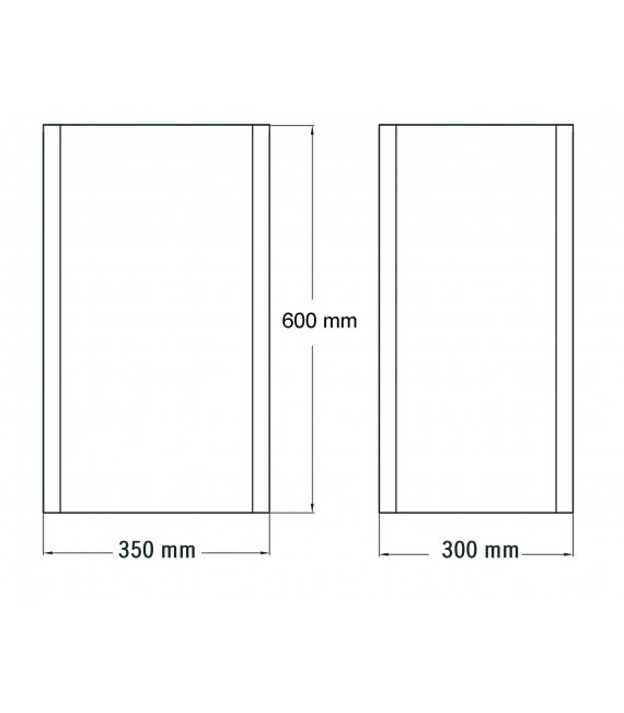 MEDICLINICS PP1065 Papelera abierta Blanco