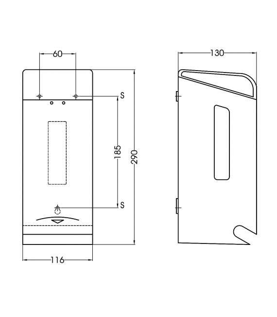 MEDICLINICS PR0784CS Dispensador Papel 2 Rollos Inox Satinado