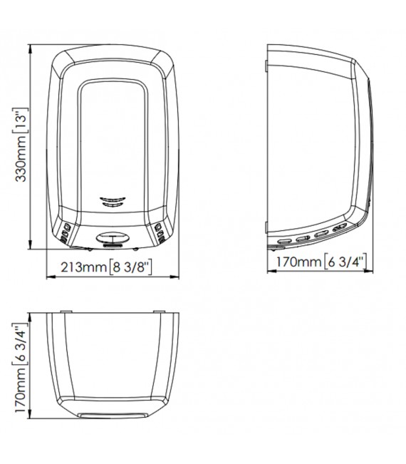 MEDICLINICS M09AC Secamanos Inox Brillo
