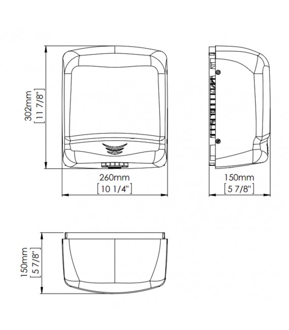 MEDICLINICS M99AC OPTIMA Secamanos Inox Brillo