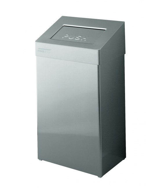 MEDICLINICS PP0020CS Papelera con tapa auto-retorno acero mate