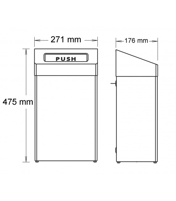 MEDICLINICS PP0020 Papelera con tapa auto-retorno Blanco