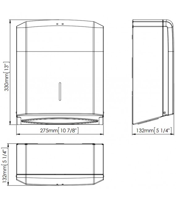 MEDICLINICS DT2106CS Dispensador Papel Toallas Inox Satinado