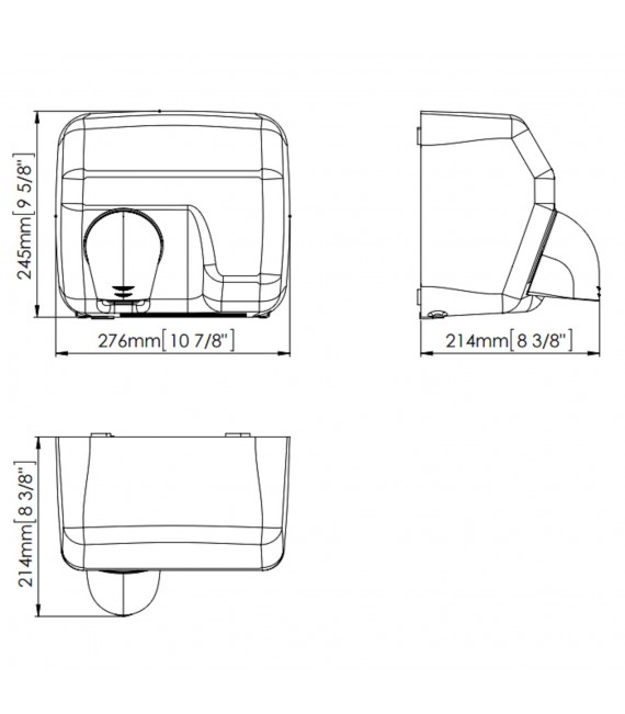 MEDICLINICS E05AB SANIFLOW Secamanos Negro