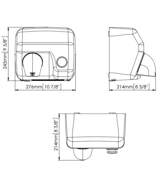 MEDICLINICS E05B SANIFLOW Secamanos Negro