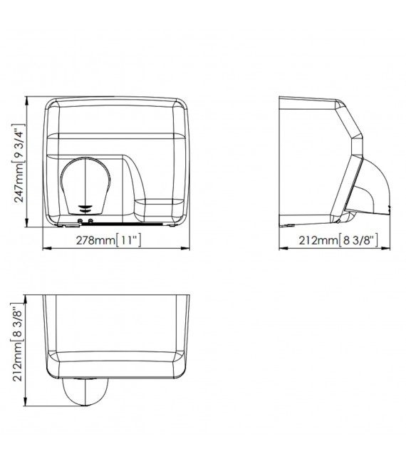 MEDICLINICS E88AC SANIFLOW Secamanos Inox Brillo