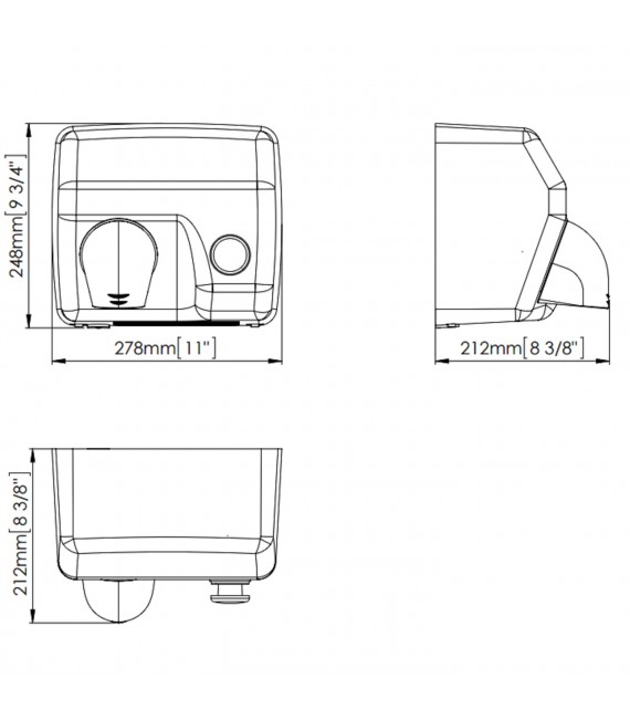 MEDICLINICS E88C SANIFLOW Secamanos Inox Brillo