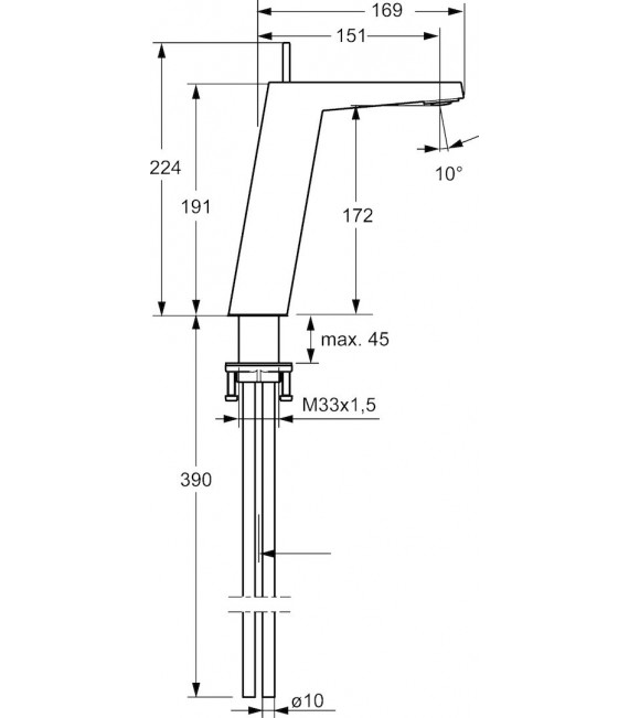 HANSA 57692103 Loft X Monomando Lavabo C/Alto