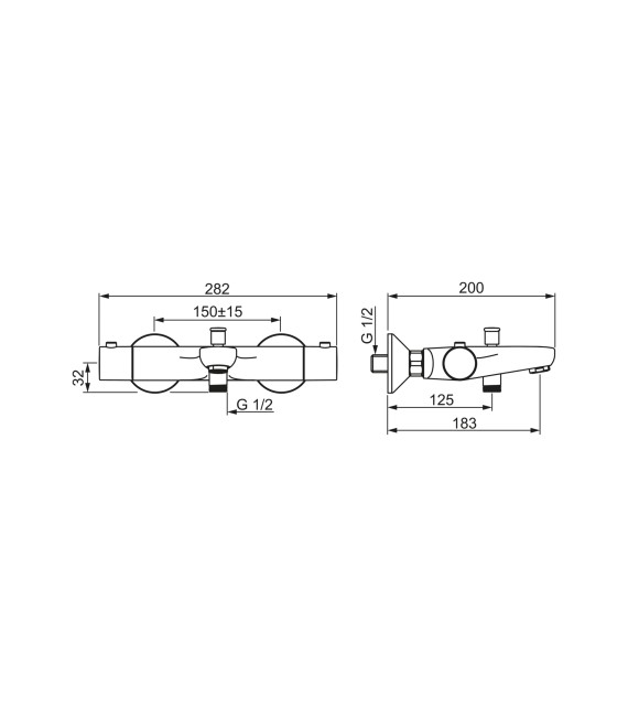 HANSA 58372101 Unita Grifo Termostatico Bañera