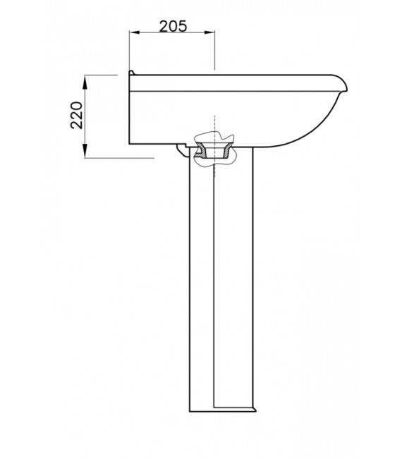 SANITANA REGINA Lavabo Con Pedestal