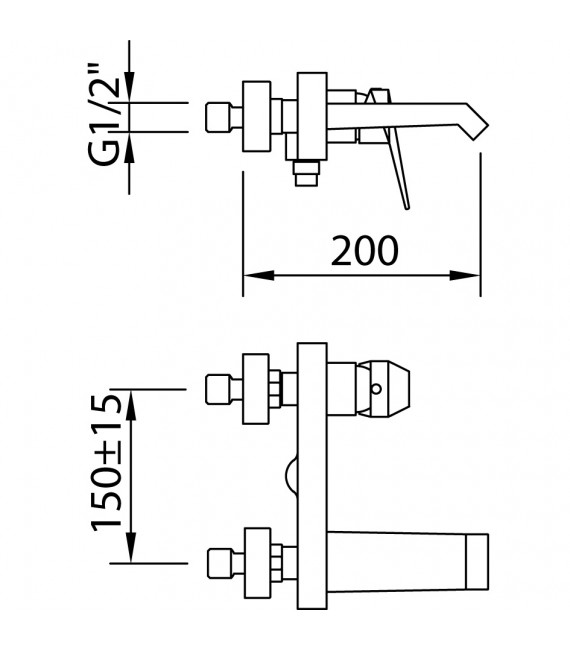 CLEVER 99435 VENTU Grifo Baño-Ducha Sin Equipo
