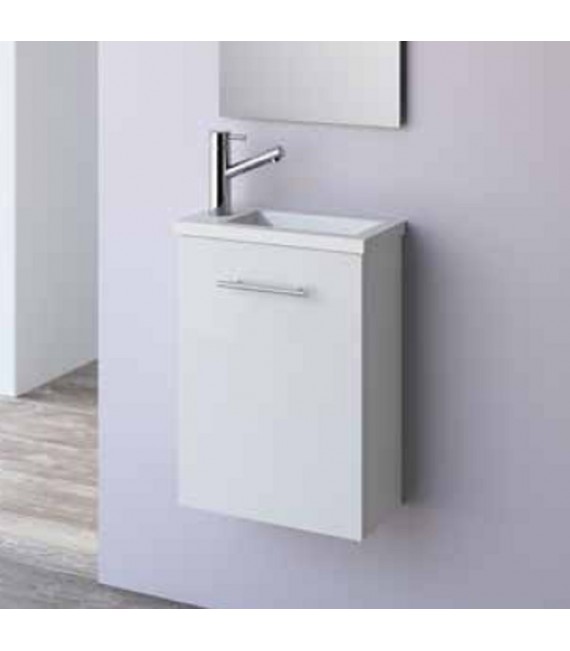 SALGAR 22520 MICRO Mueble+Lavabo Blanco Brillo