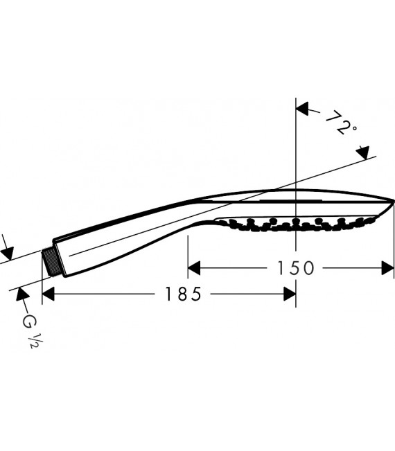 HANSGROHE 28557000 Puravida 150 Air 3Jet Teleducha