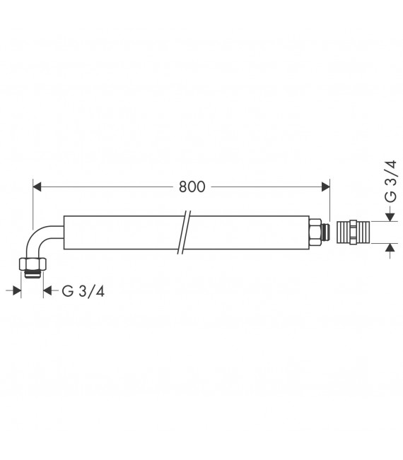 HANSGROHE 58192000 Racor Flexible 3/4 L-600Mm