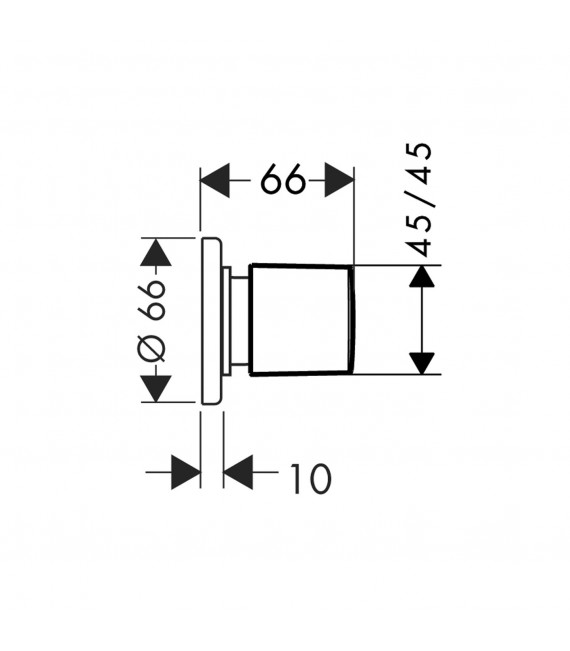 HANSGROHE 31677000 Llave Paso E Empotrado