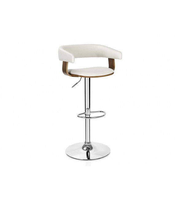 ANDREA HOUSE MU66002 Taburete Madera Nogal/Blanco