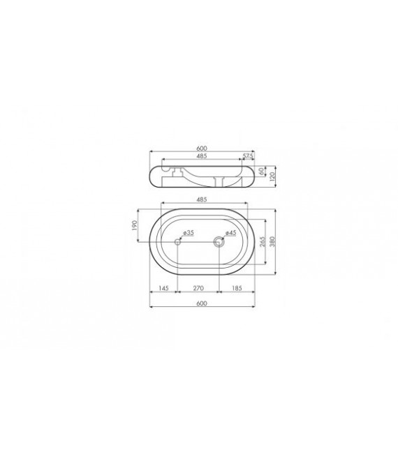 BATHCO 08011 CIEZA Lavabo TERRAZO Oval Beige